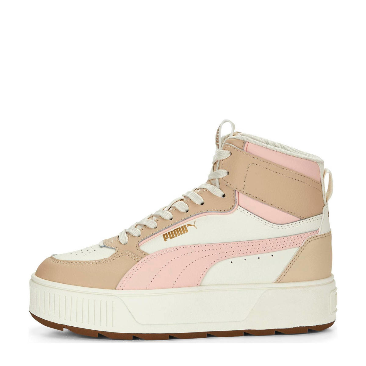 Lezen Onderbreking veeg Puma Karmen Rebelle sneakers wit/beige/roze | wehkamp