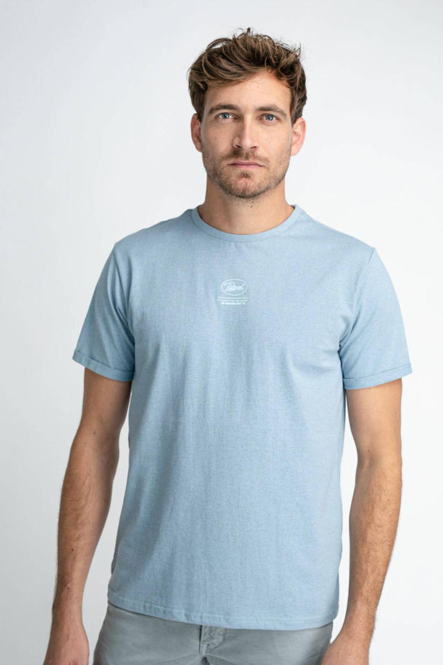met wehkamp Industries logo Petrol blue dusty | T-shirt
