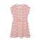 NAME IT KIDS gestreepte jurk NKFMIE koraal/wit