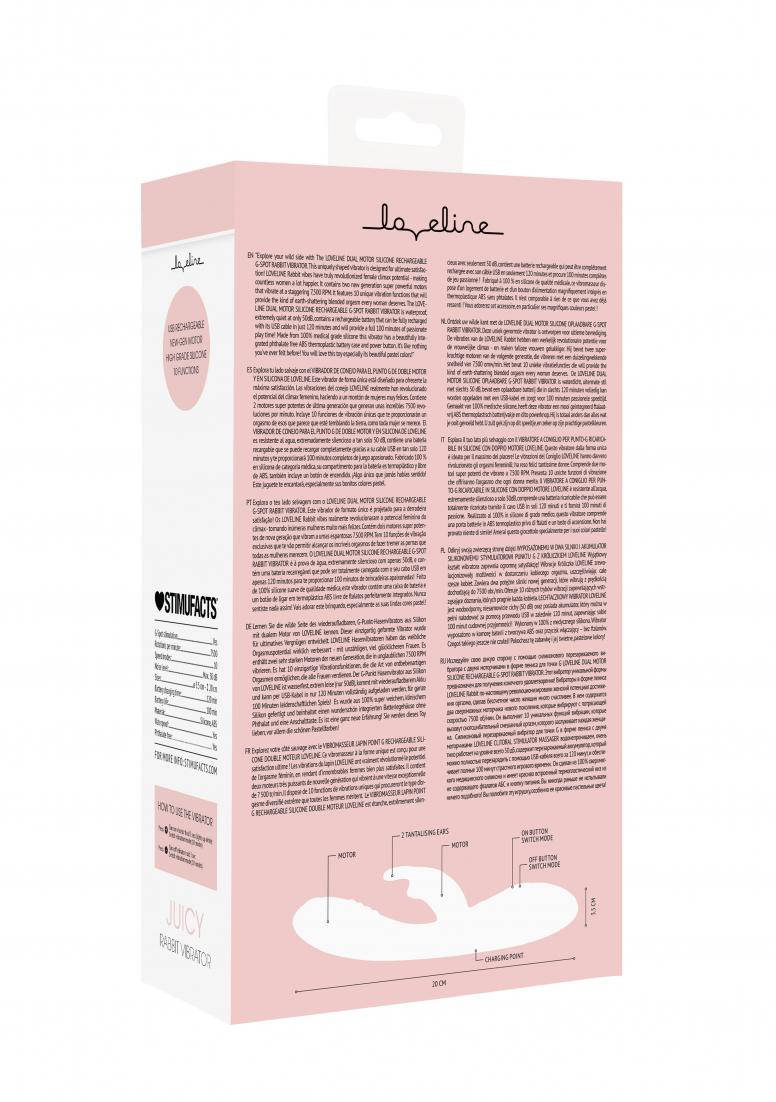 Loveline Juicy - Oplaadbare Rabbit Vibrator - Roze | Wehkamp