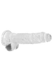 thumbnail: RealRock Realistische dildo Met Scrotum - Transparant - 21 cm