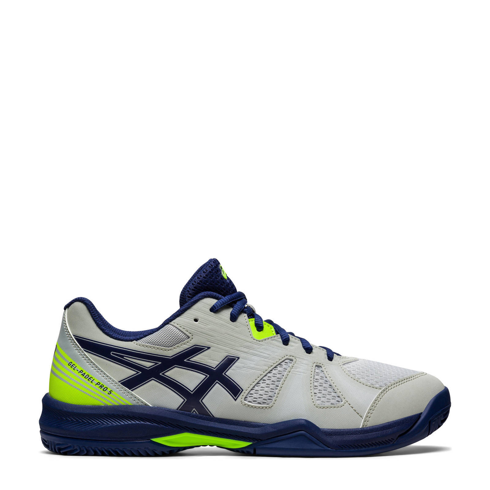ASICS Gel-Padel Pro 5 padelschoenen beige/donkerblauw/groen | wehkamp