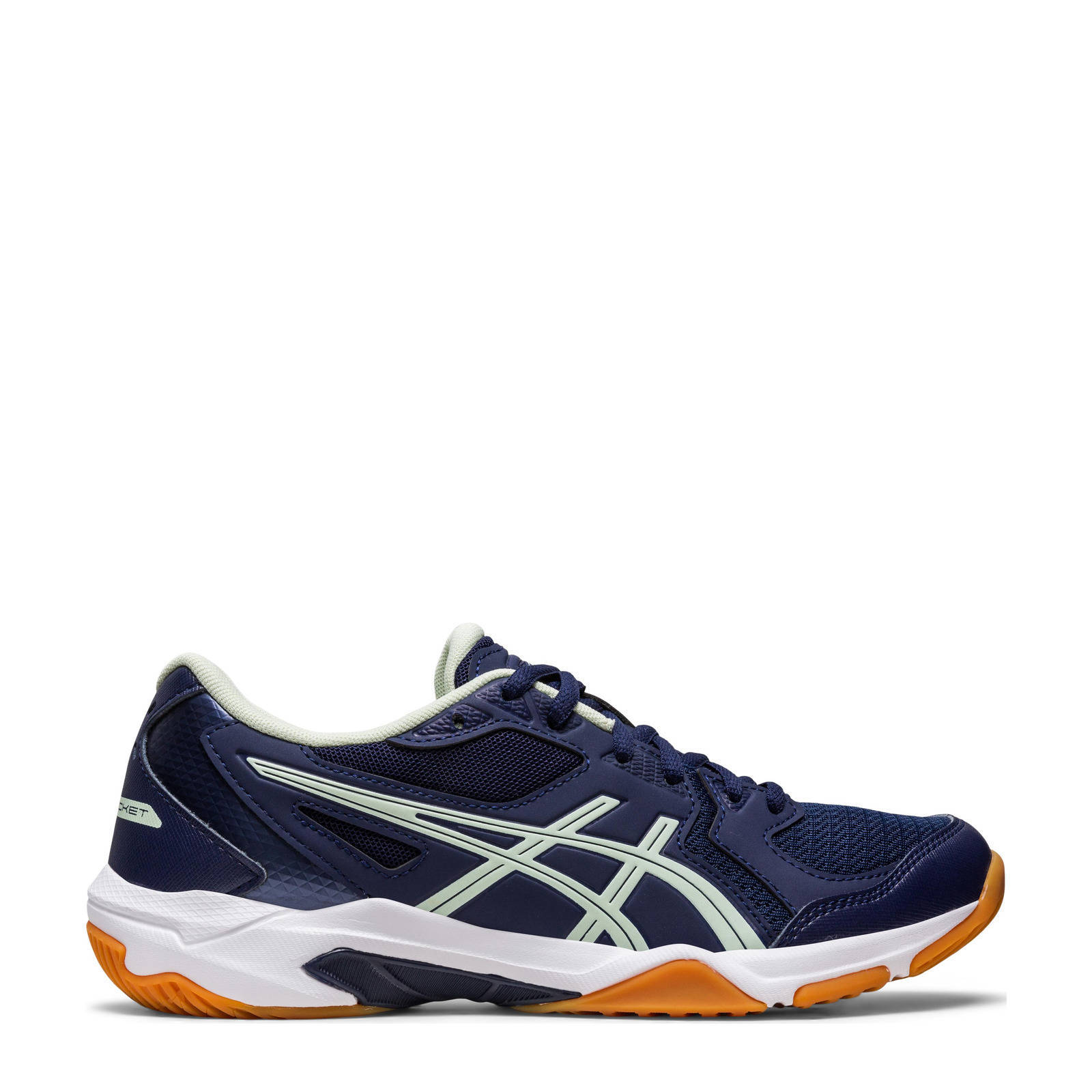 ASICS Gel-Rocket 10 zaalsportschoenen donkerblauw/groen | wehkamp