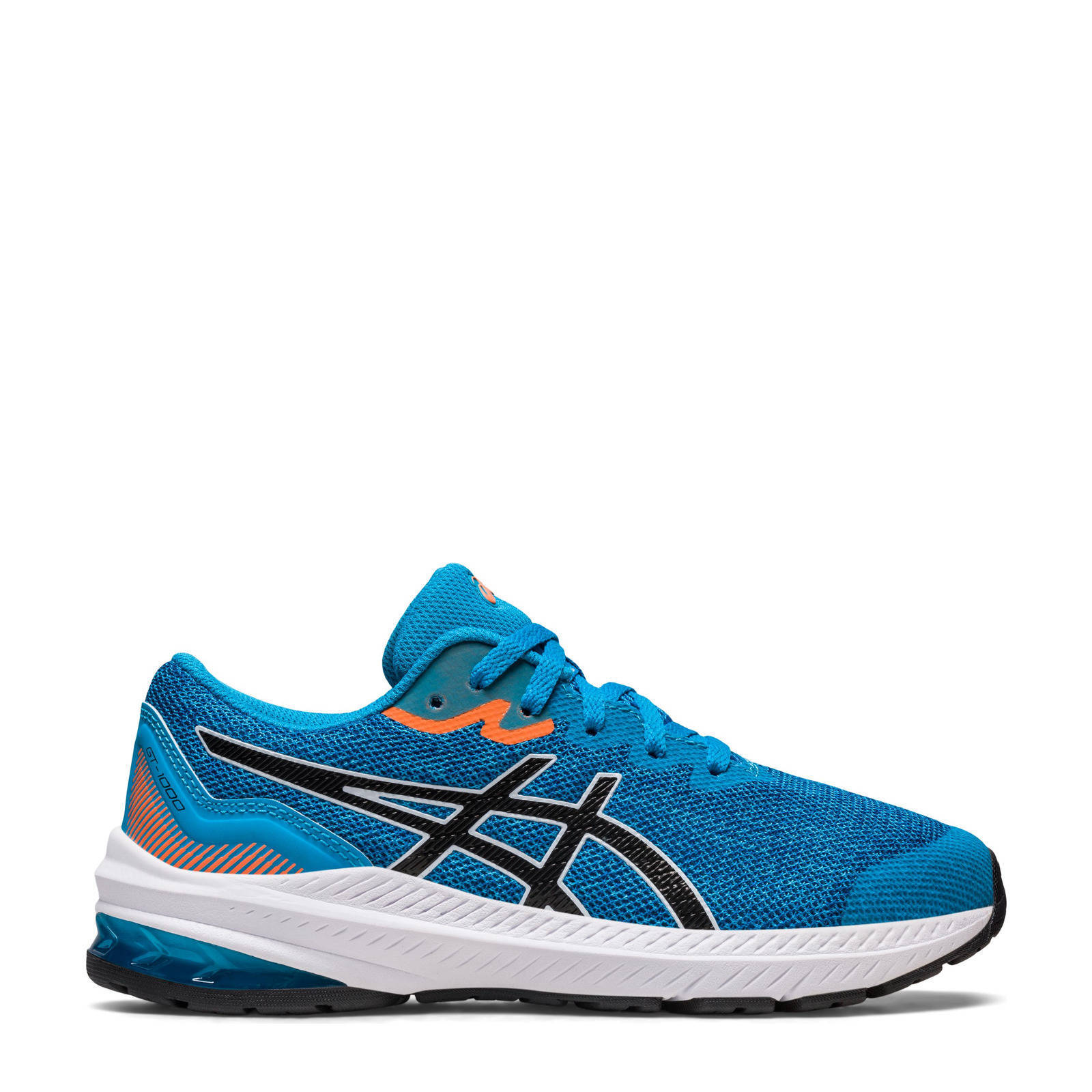 ASICS GT-1000 11 GS hardloopschoenen blauw/zwart/oranje kids | wehkamp