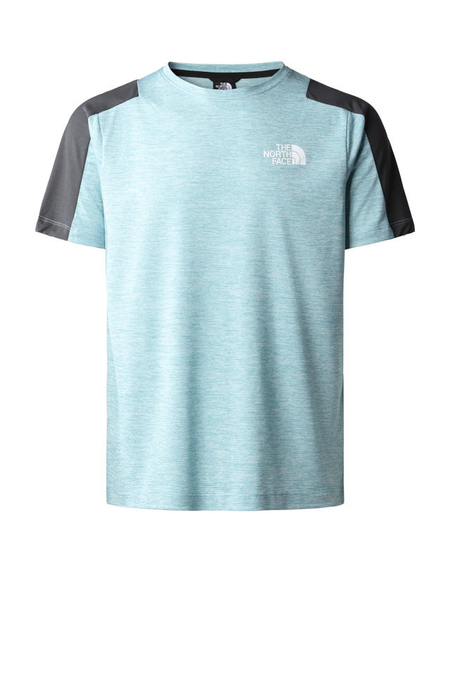 beu zeemijl rol The North Face sport T-shirt Mountain Athletics blauw/zwart | wehkamp