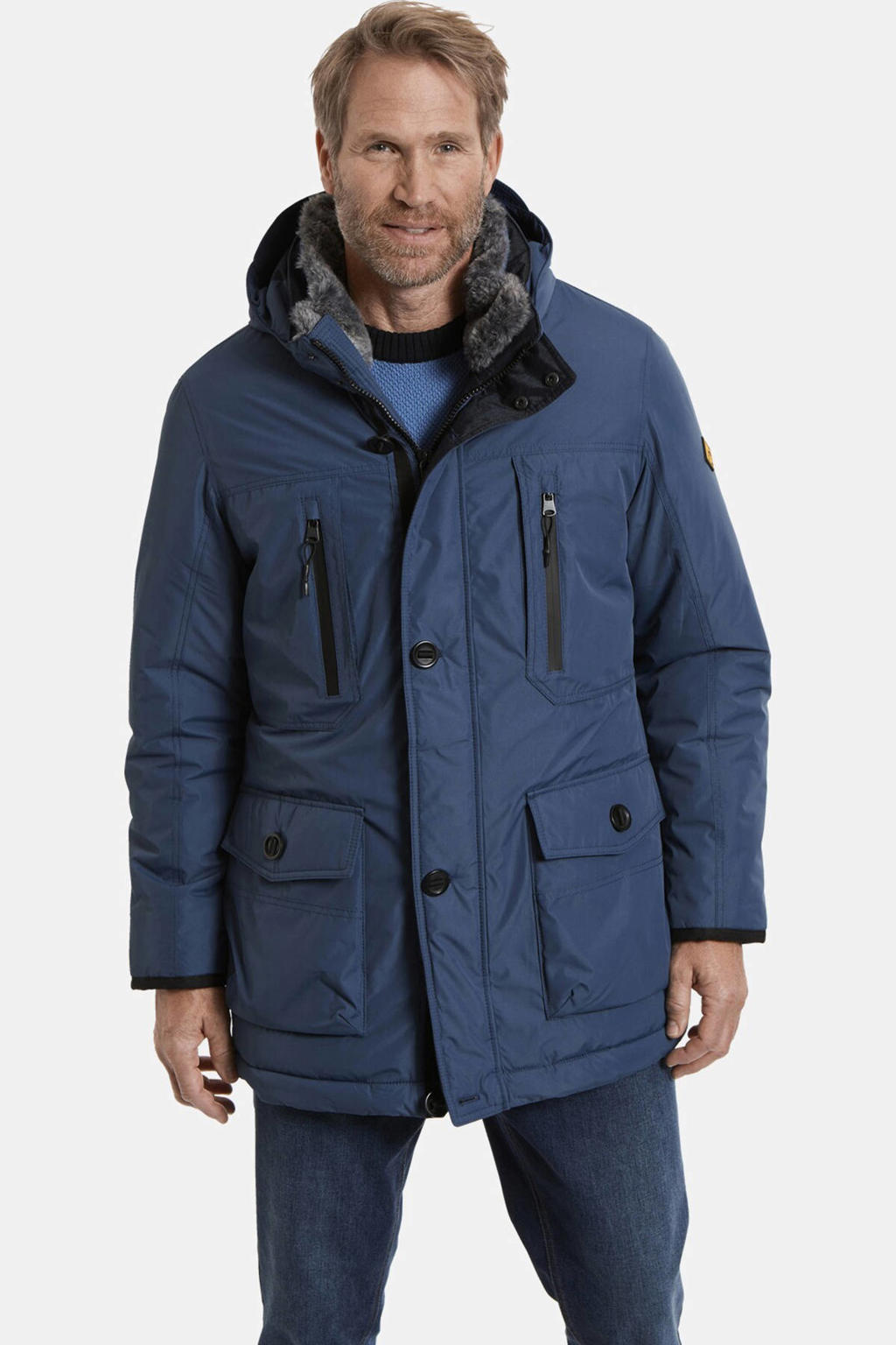 Jan Vanderstorm Camicie da uomo, confezione da 2 Ulfe, Blu scuro, L Grote maten Jan Vanderstorm Camicie da uomo, confezione da 2 Ulfe, Blu scuro, L Grote maten