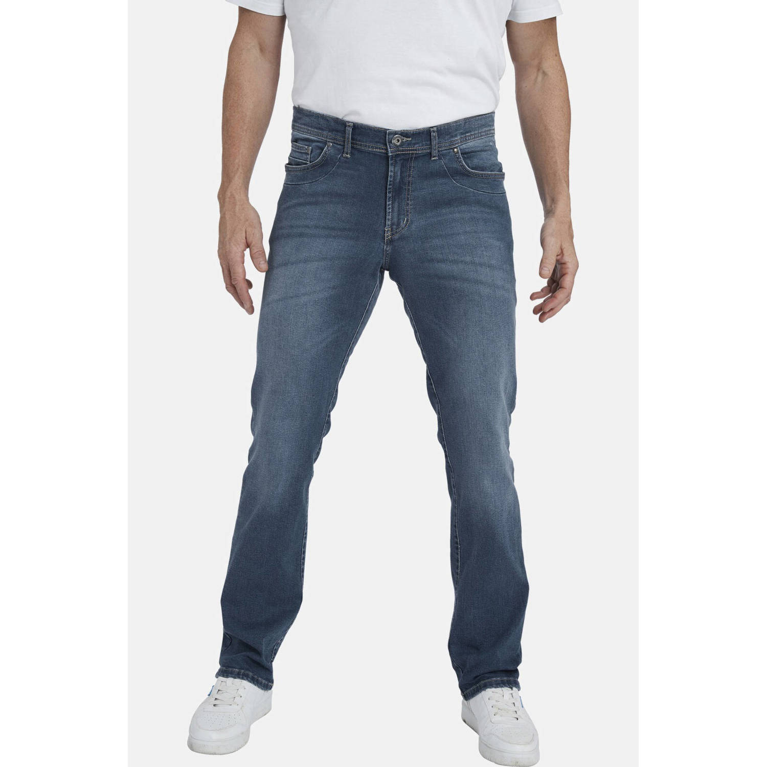 Jan Vanderstorm +FIT Collectie loose fit jeans PEEKE Plus Size blauw