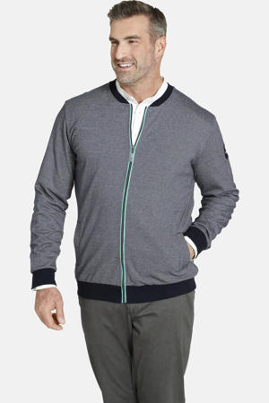 gestreept sweatvest DUKE MELVYN Plus Size lichtblauw