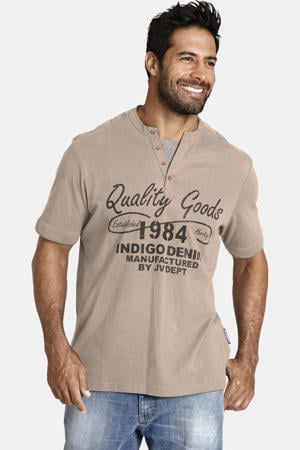 loose T-shirt NANTE Plus Size beige