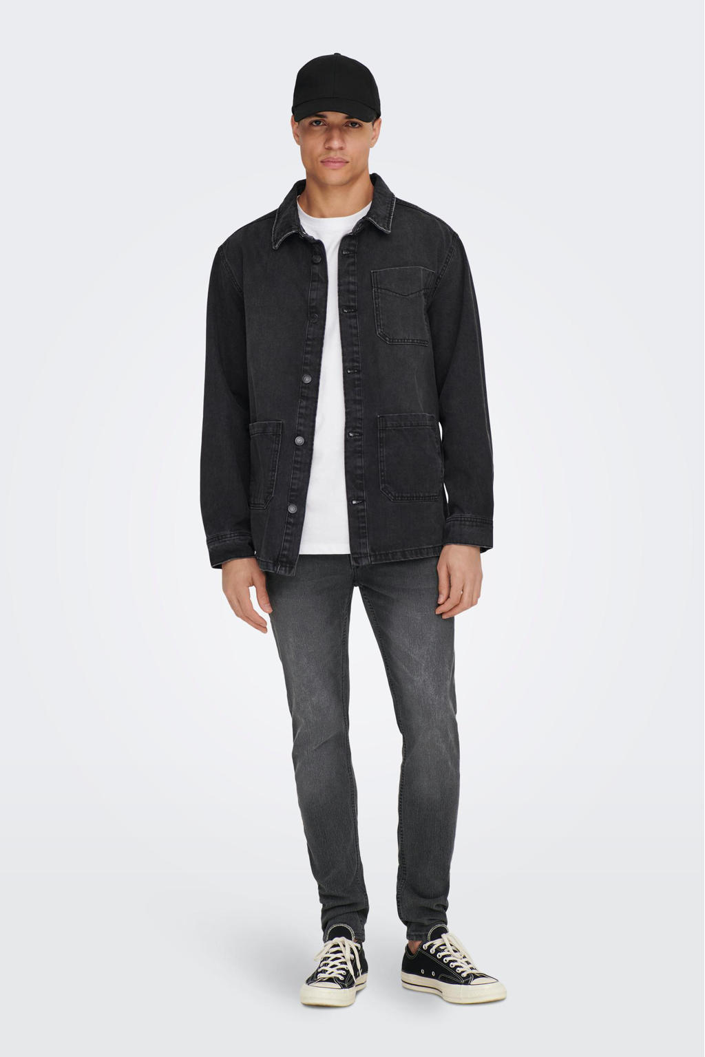 ONLY & SONS slim fit jeans ONSLOOM grijs