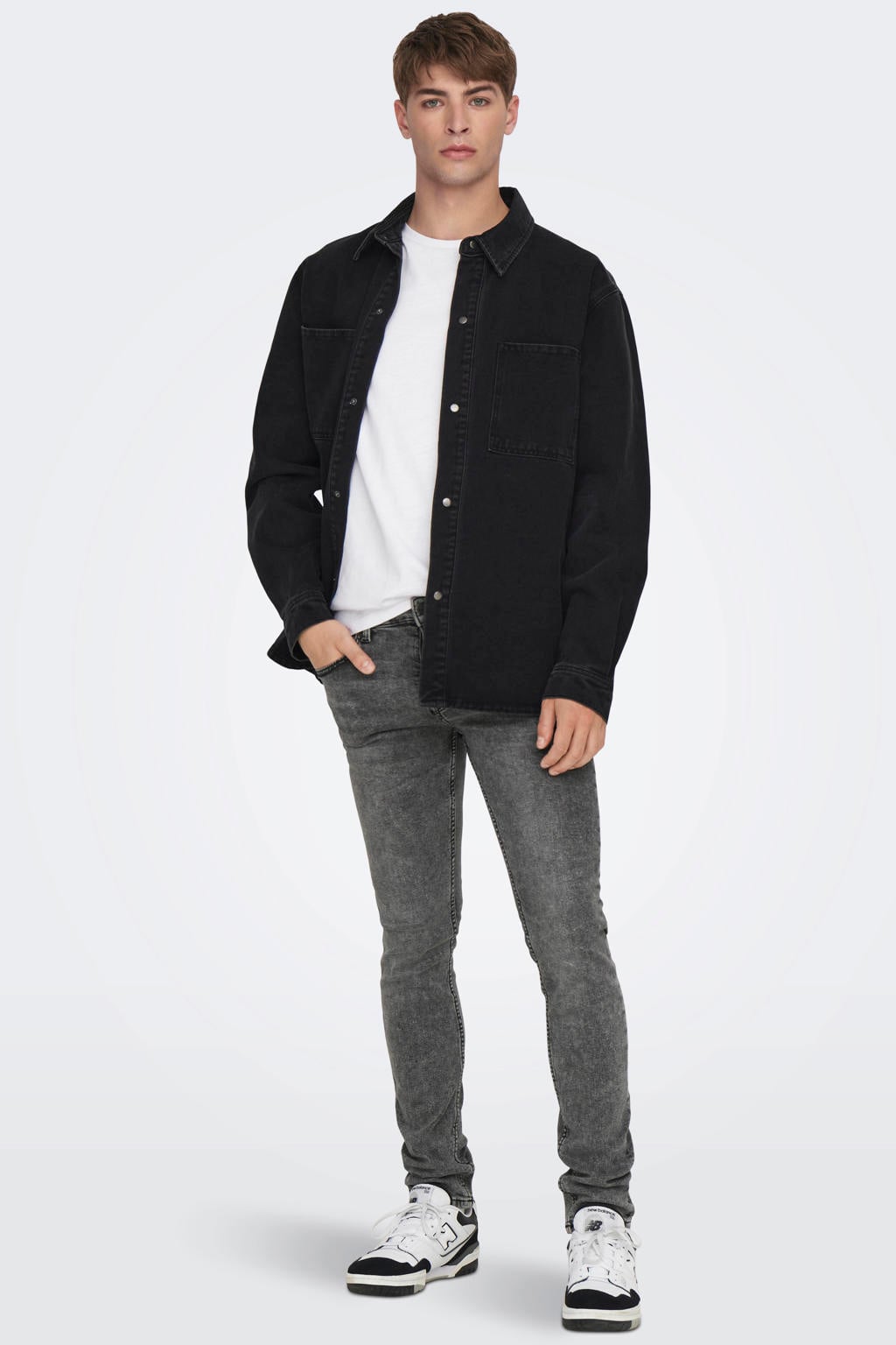 ONLY & SONS slim fit jeans ONSLOOM medium grey denim