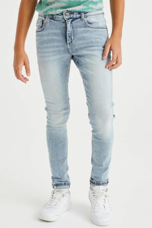 skinny jeans bleached denim