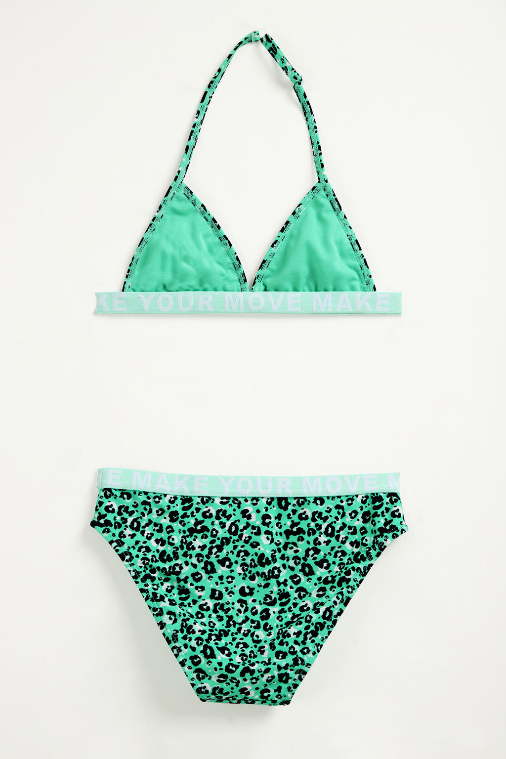 WE Fashion triangel bikini groen/zwart wehkamp