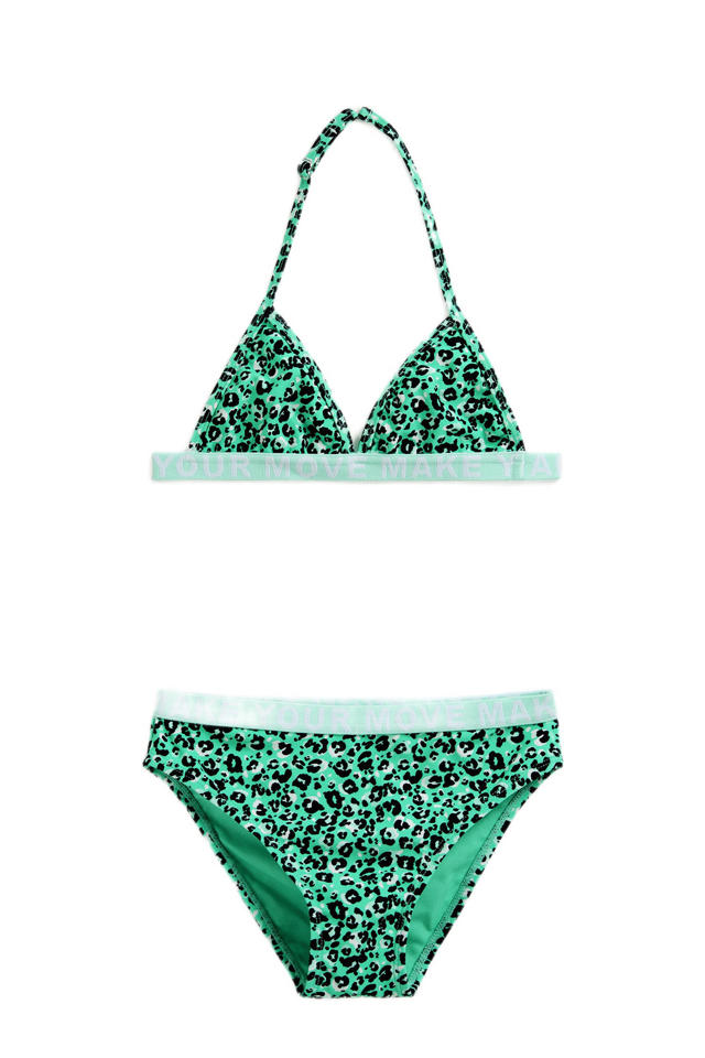 Vakantie versterking Korting WE Fashion triangel bikini groen/zwart | wehkamp