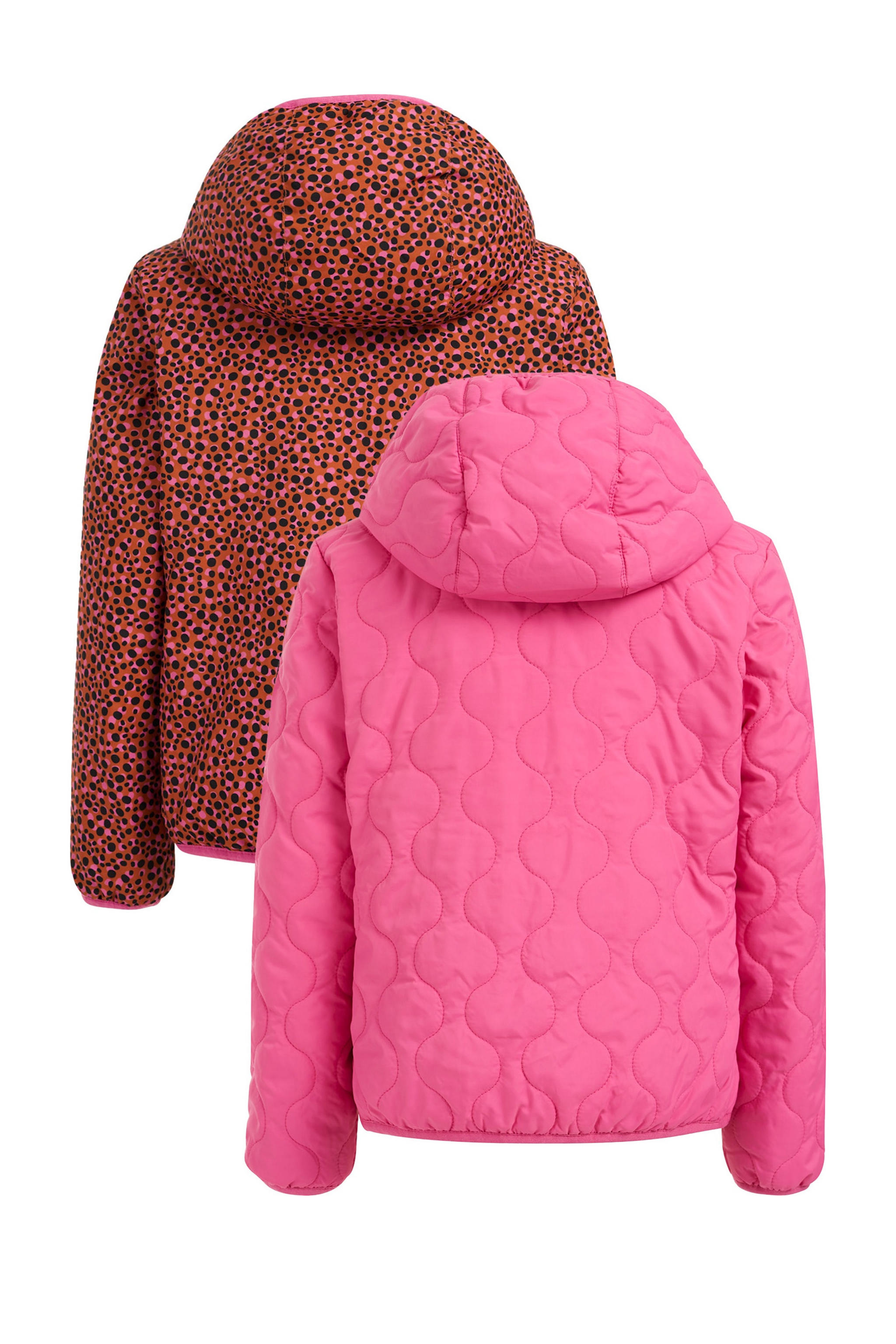 WE Fashion reversible quilted zomerjas van gerecycled polyester roze
