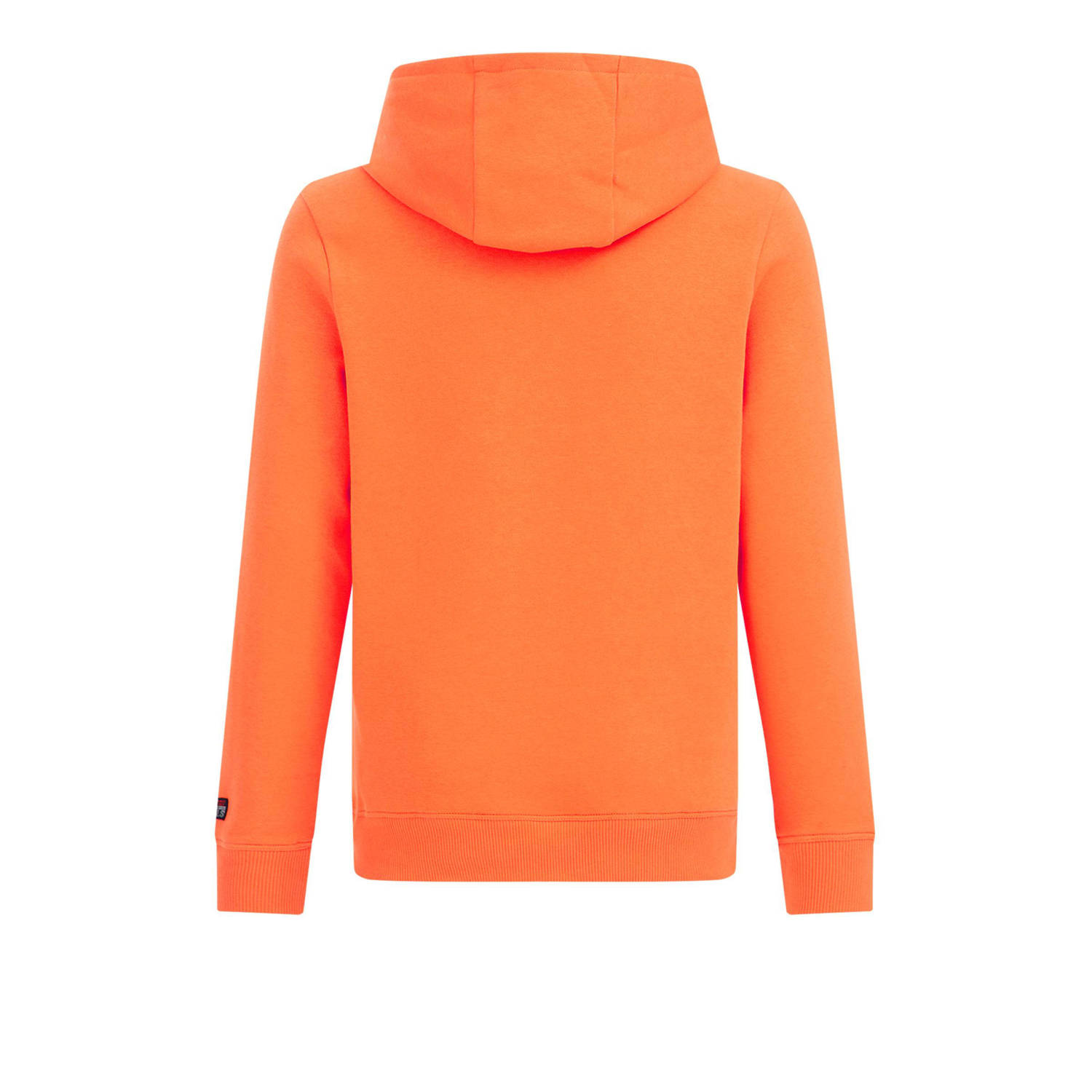 WE Fashion hoodie met tekst oranje