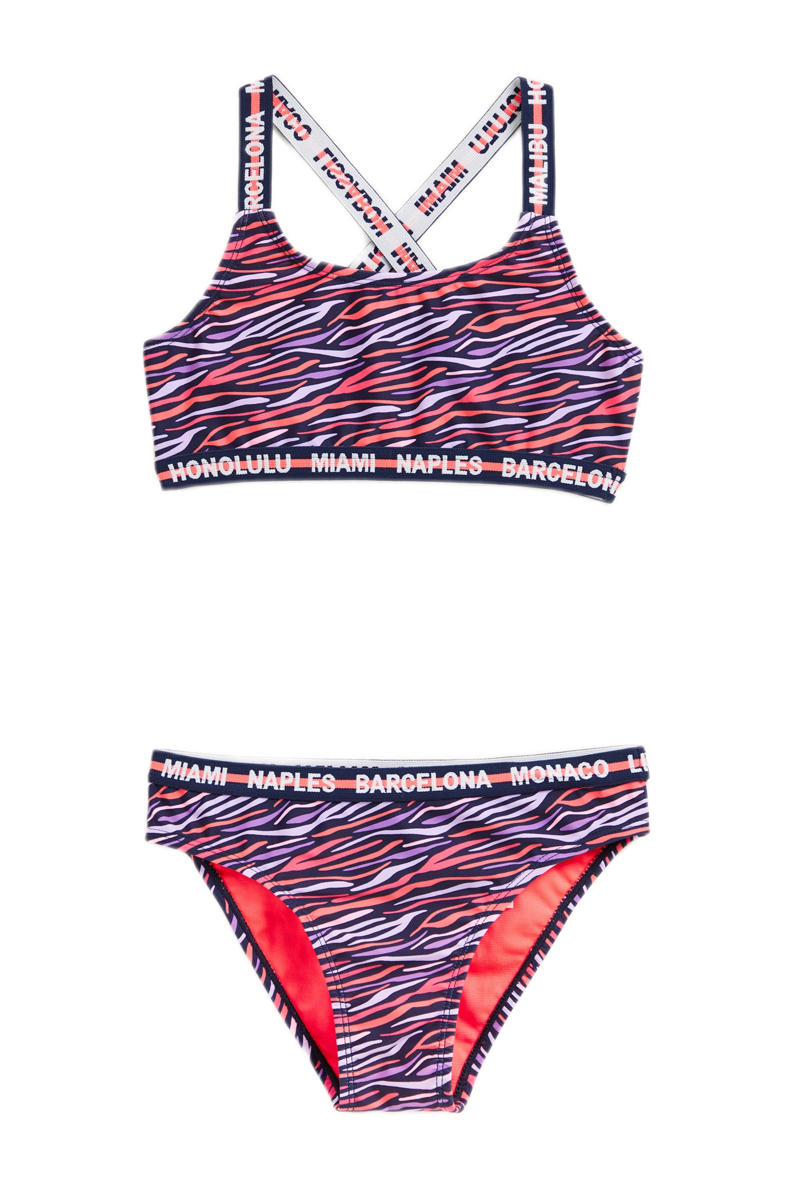 WE Fashion crop bikini paars/roze wehkamp