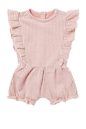 babygestreepte jumpsuit Nixa roze/wit