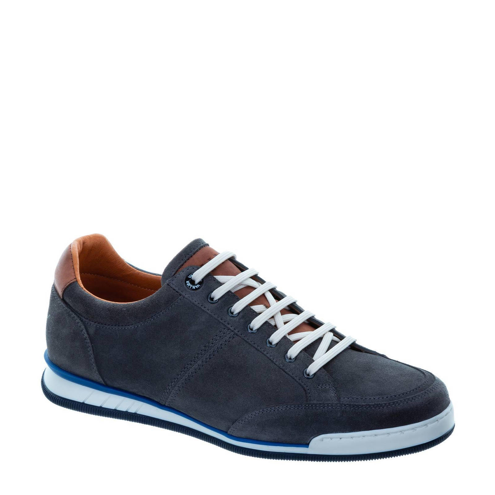 Van Lier Magnus suède sneakers grijs | wehkamp