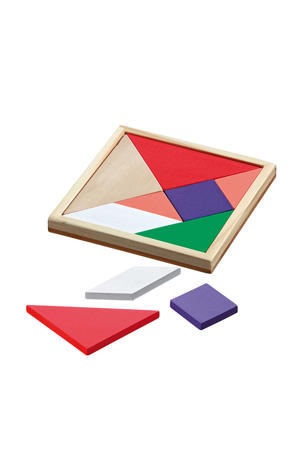 Tangram gekleurd 15x15cm Tangram (gekleurd)