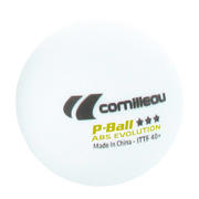 thumbnail: Cornilleau tafeltennisballen P-ball *** wit 3 st. Tafeltennisballen P-ball *** 3 stuks (wit)