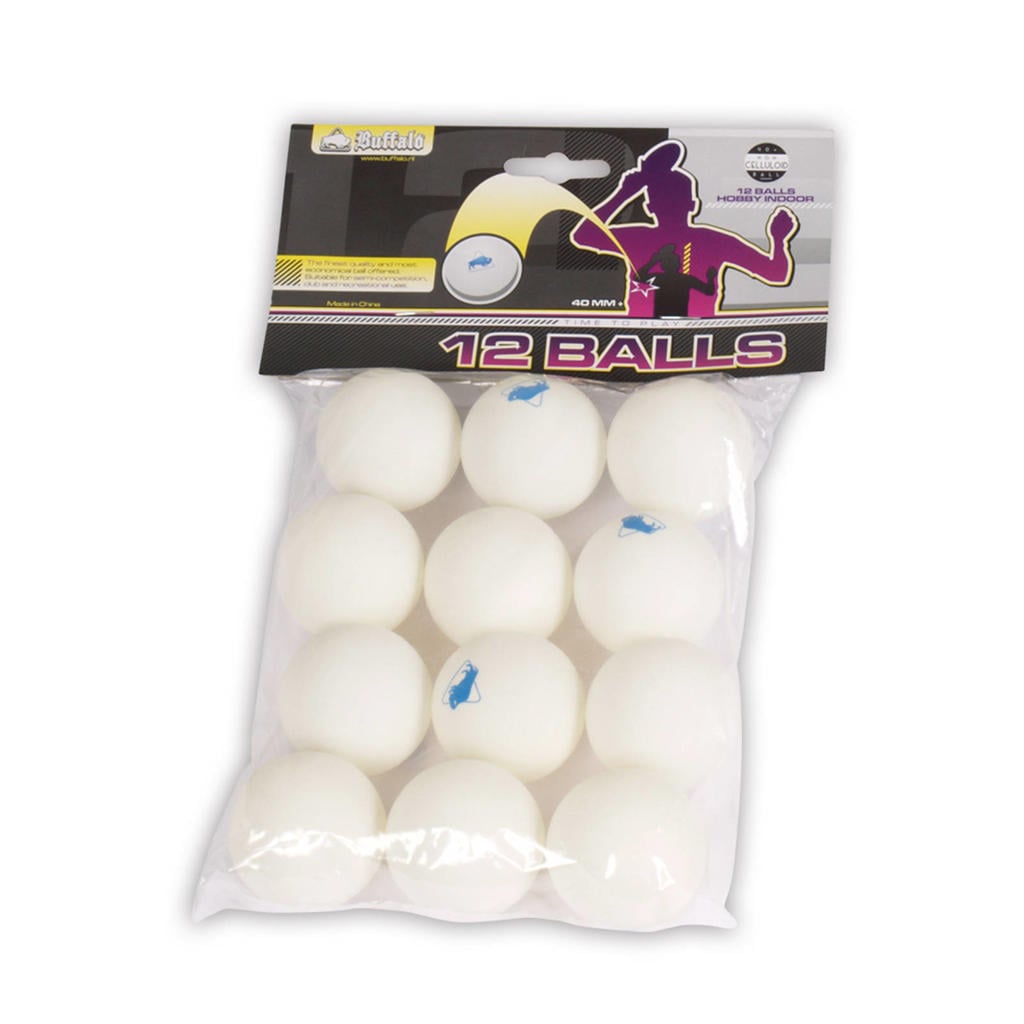 Buffalo Tafeltennis ballen Hobby celluloidvrij 12st.