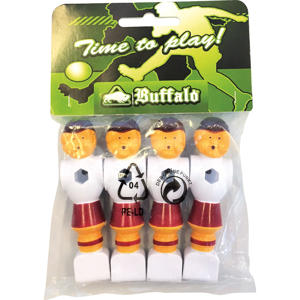 Buffalo  Tafelvoetbalpoppen 16mm (rood/wit)