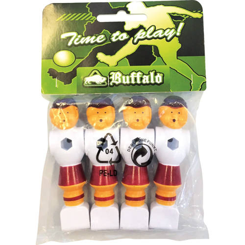 Buffalo Tafelvoetbalpoppen 16mm (rood/wit) afbeelding
