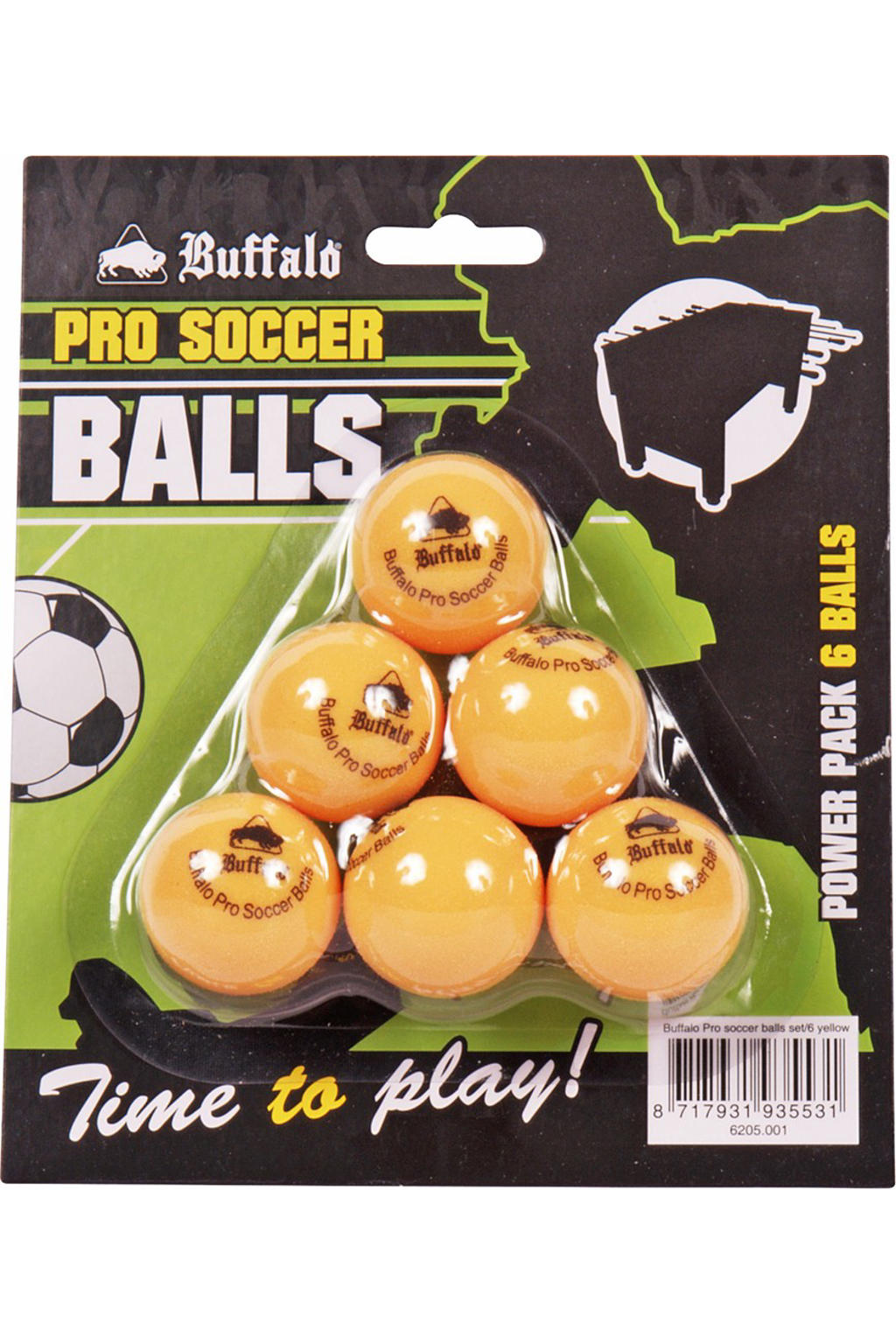 Buffalo Pro Set tafelvoetbalballetjes (geel)