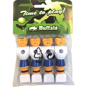 Buffalo tafelvoetbalpoppen 16mm (blauw/wit)