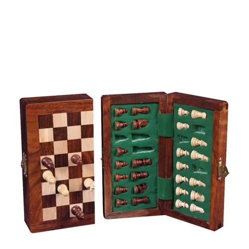 Buffalo Schaakset Magnetisch15x30cm hout Schaakset magnetisch (15x30 cm) afbeelding