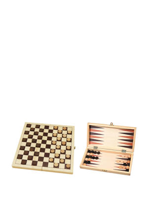 Dam- en Backgammonset 29 x 14,5 x 4,5 cm Dam- en backgammonset (29x14,5x4,5 cm)