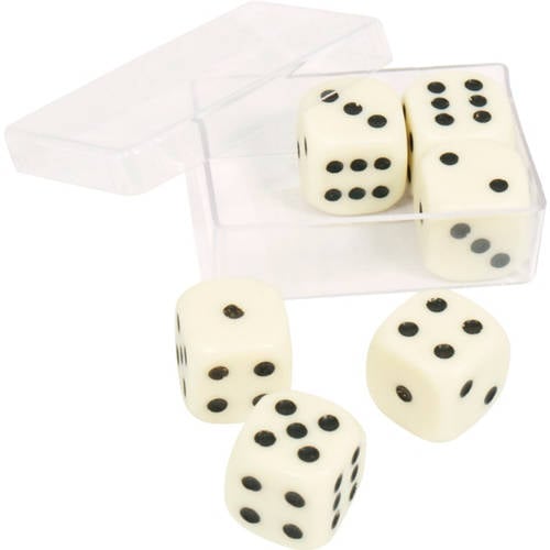 Buffalo 6 dobbelstenen 16mm in doosje Dobbelstenen 16mm (6 stuks) afbeelding