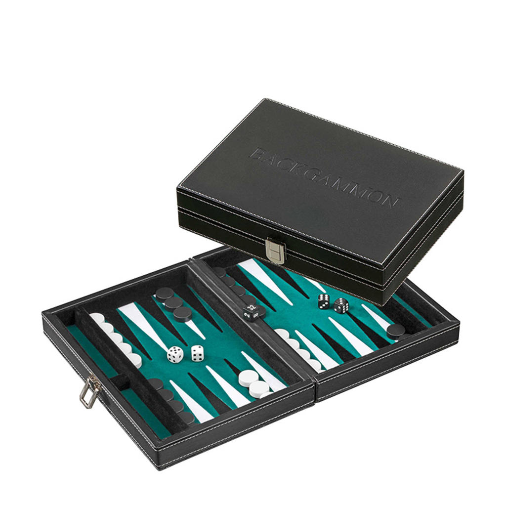 Philos Backgammon Tinos klein groen 23x16,5cm