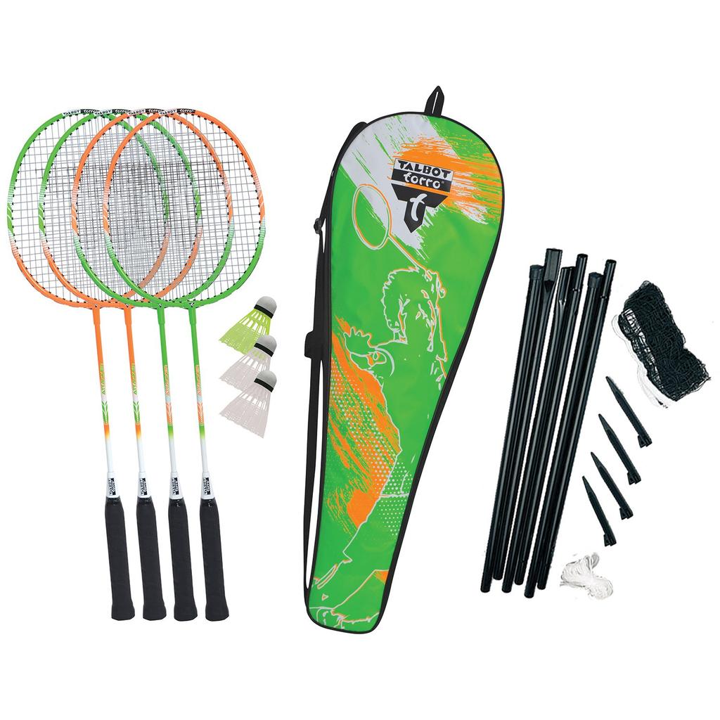 Talbot Torro Attacker badmintonset voor 4 spelers