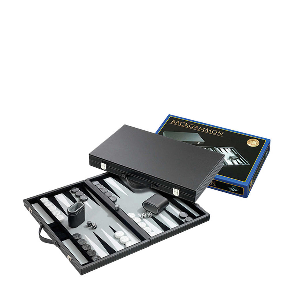 Philos Backgammon grijs groot 46,5x28cm