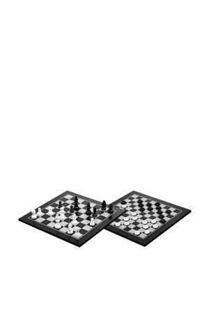 houten schaak-dam set 40x40 cm Houten schaak-/damset (40x40cm)