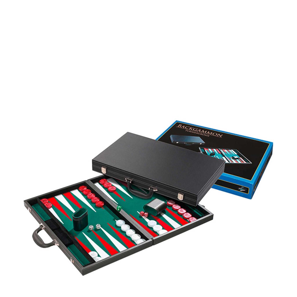 Philos Backgammon groen tournament 54x32cm