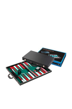 Backgammon groen tournament 54x32cm Backgammon