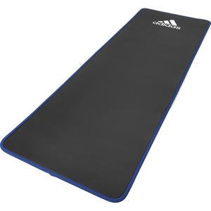 core training mat blauw 10 mm fitnessmat met draagband 10 mm blauw