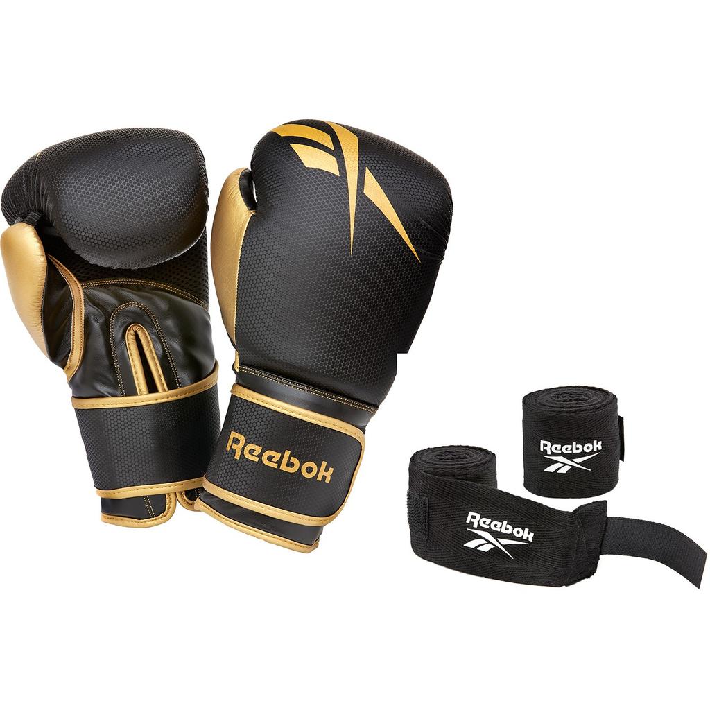 Reebok bokshandschoenen en wrap set 12oz