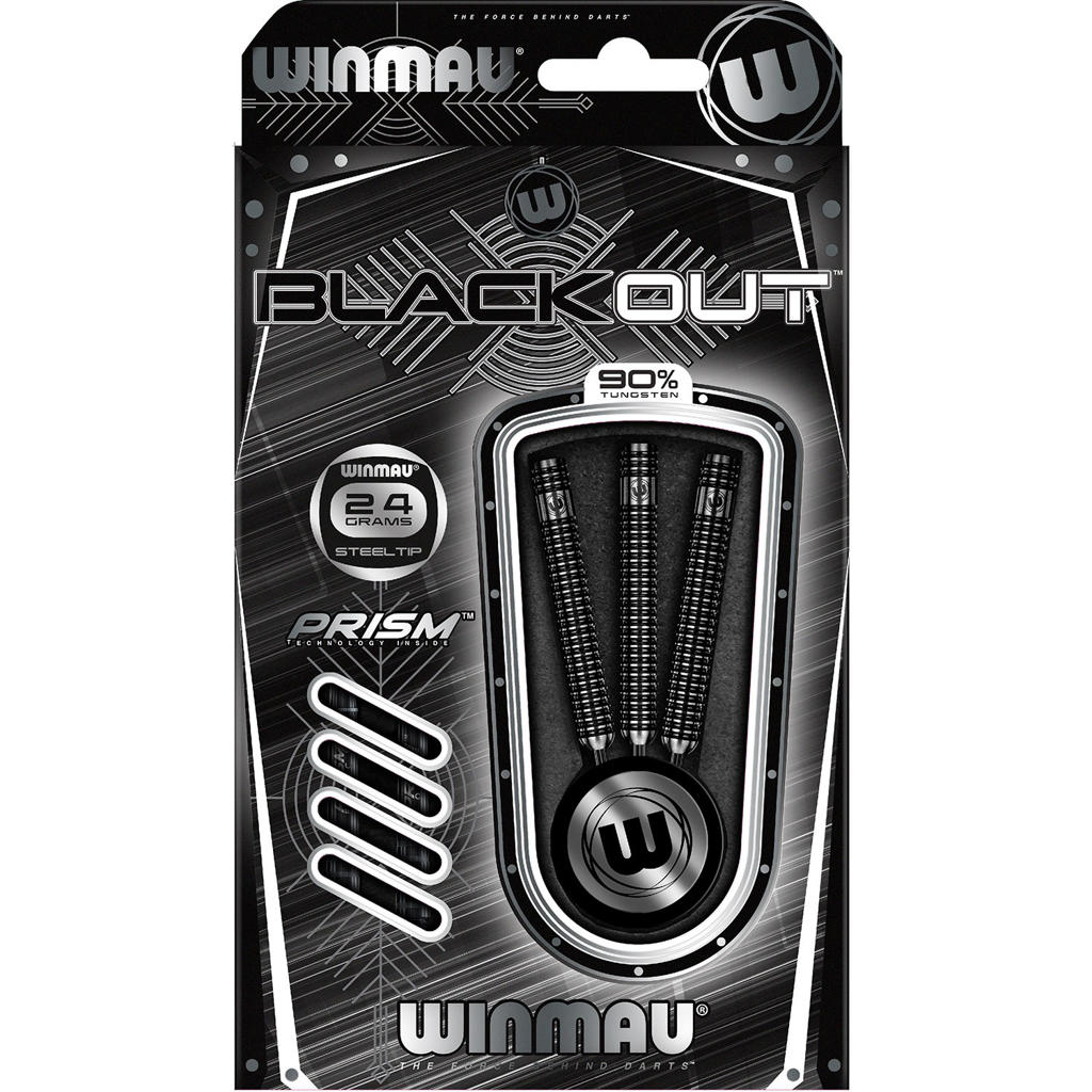 Winmau Blackout Steeltip dartpijlen 24gr