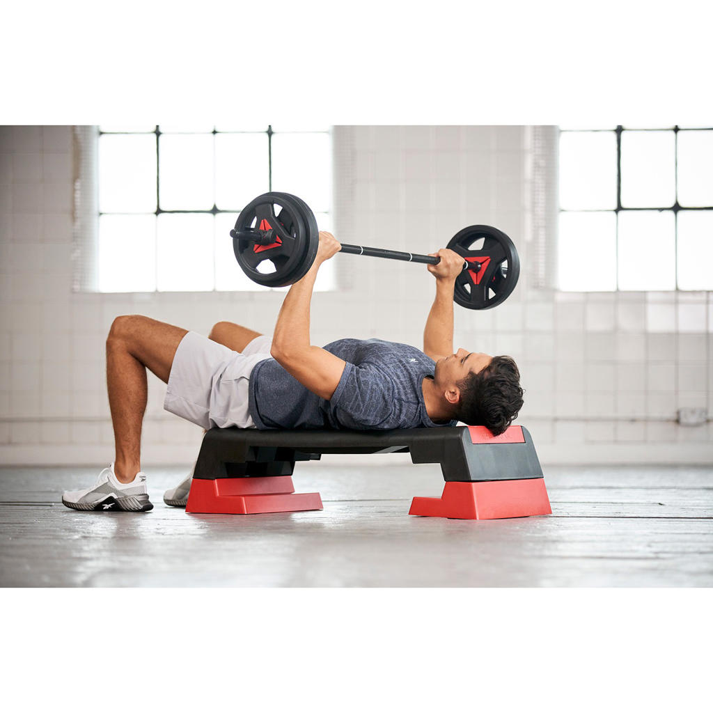 Reebok aerobic step zwart/rood | wehkamp