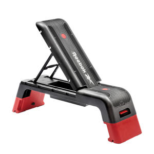   verstelbare aerobic step zwart/rood