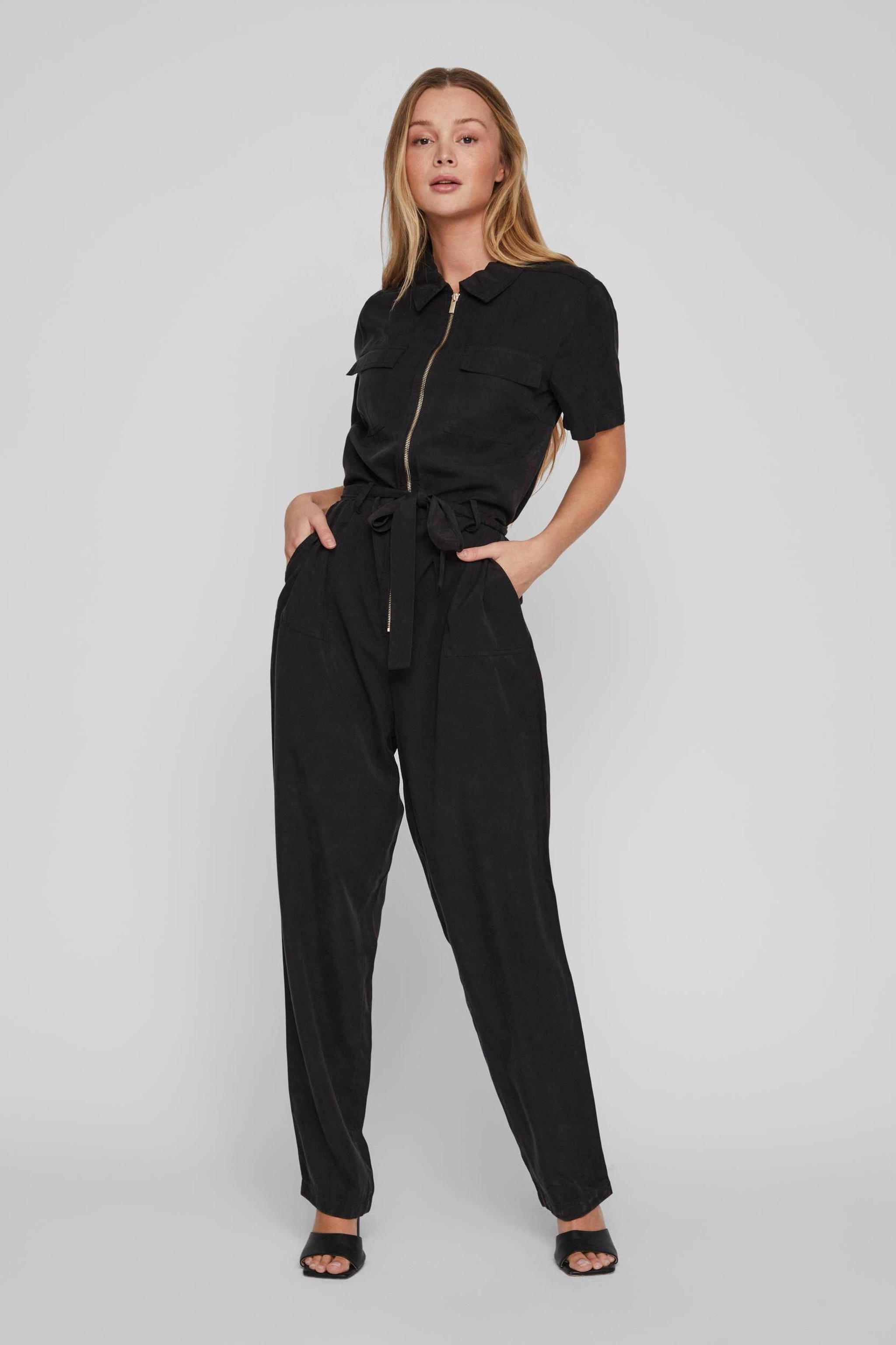 VILA jumpsuit VILISTI zwart kopen? in huis wehkamp