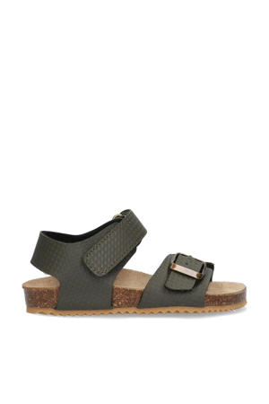 leren sandalen groen
