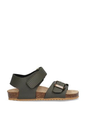 leren sandalen groen