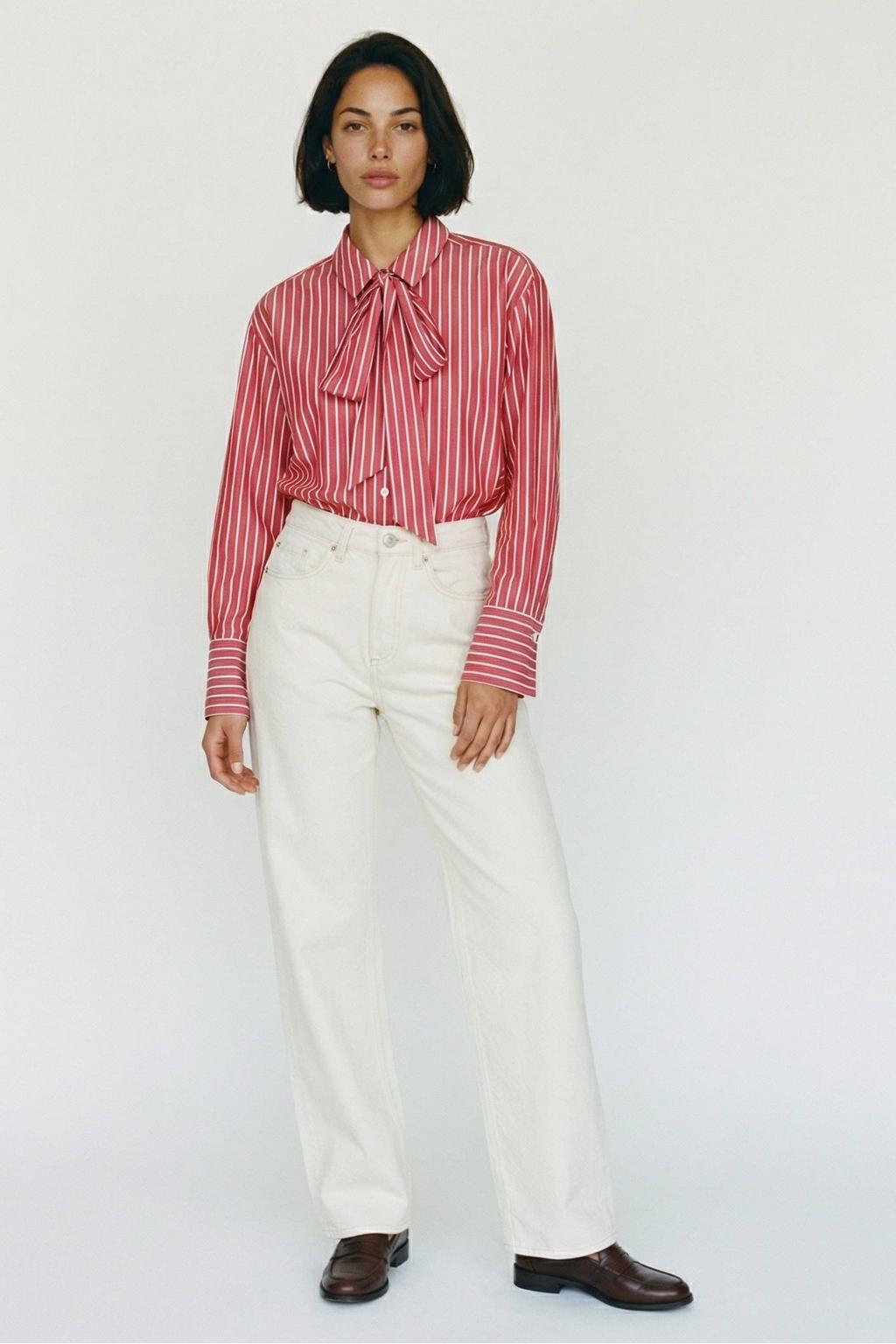 VERO MODA high waist wide jeans VMTESSA ecru