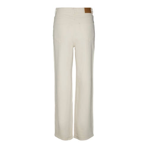 VERO MODA high waist wide jeans VMTESSA ecru afbeelding