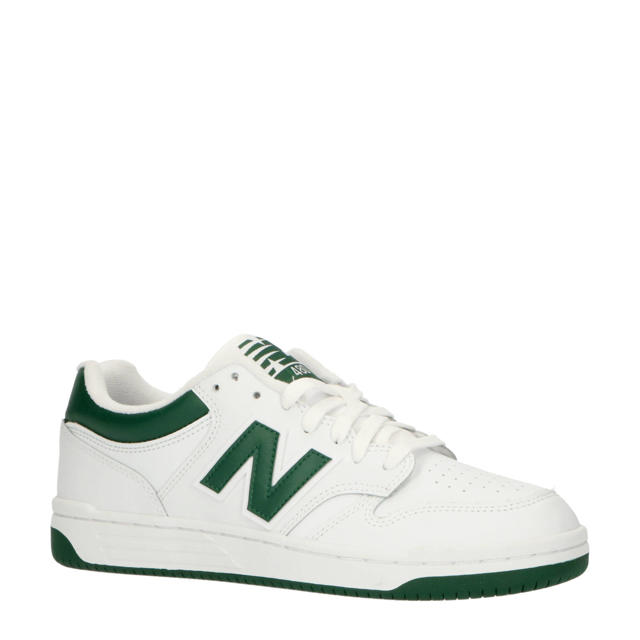 financiën stuk over New Balance 480 leren sneakers wit/groen | wehkamp